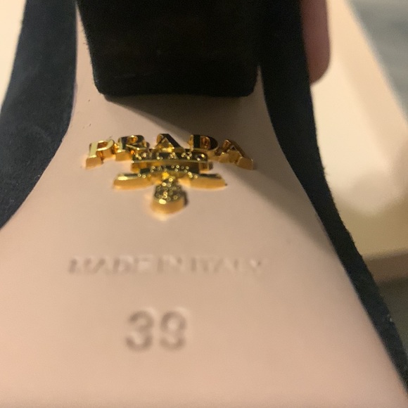 Black rear zip Prada booties. - Picture 4 of 5